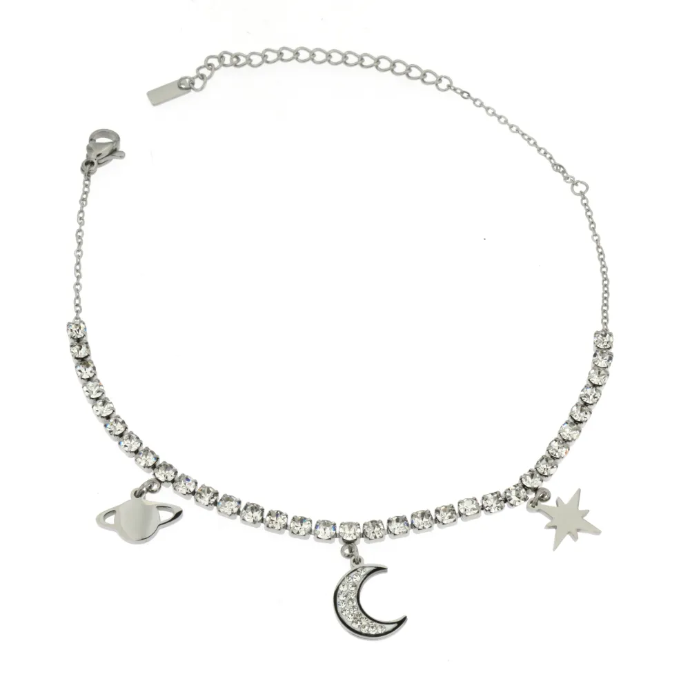 KA-Luna Strass 5172 - Cavigliere in Acciaio - KAV-413-A70