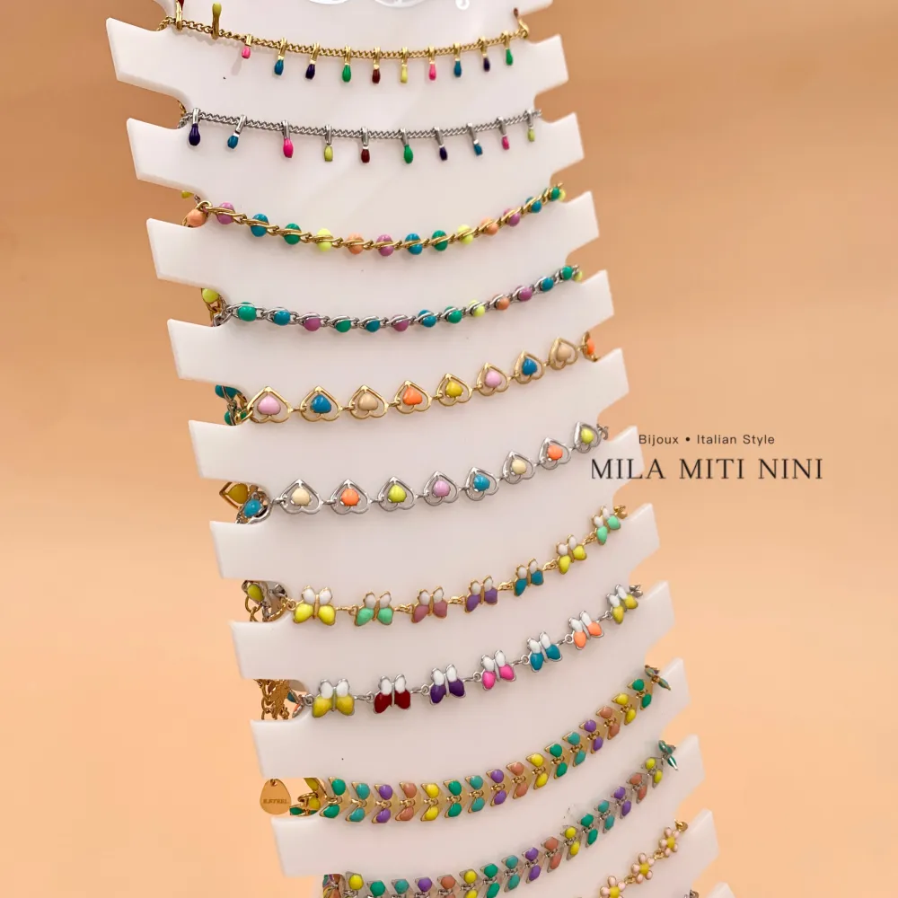 Soggetti Mix Smaltati-12Pz Cavigliere in Acciaio - KPA-413-383