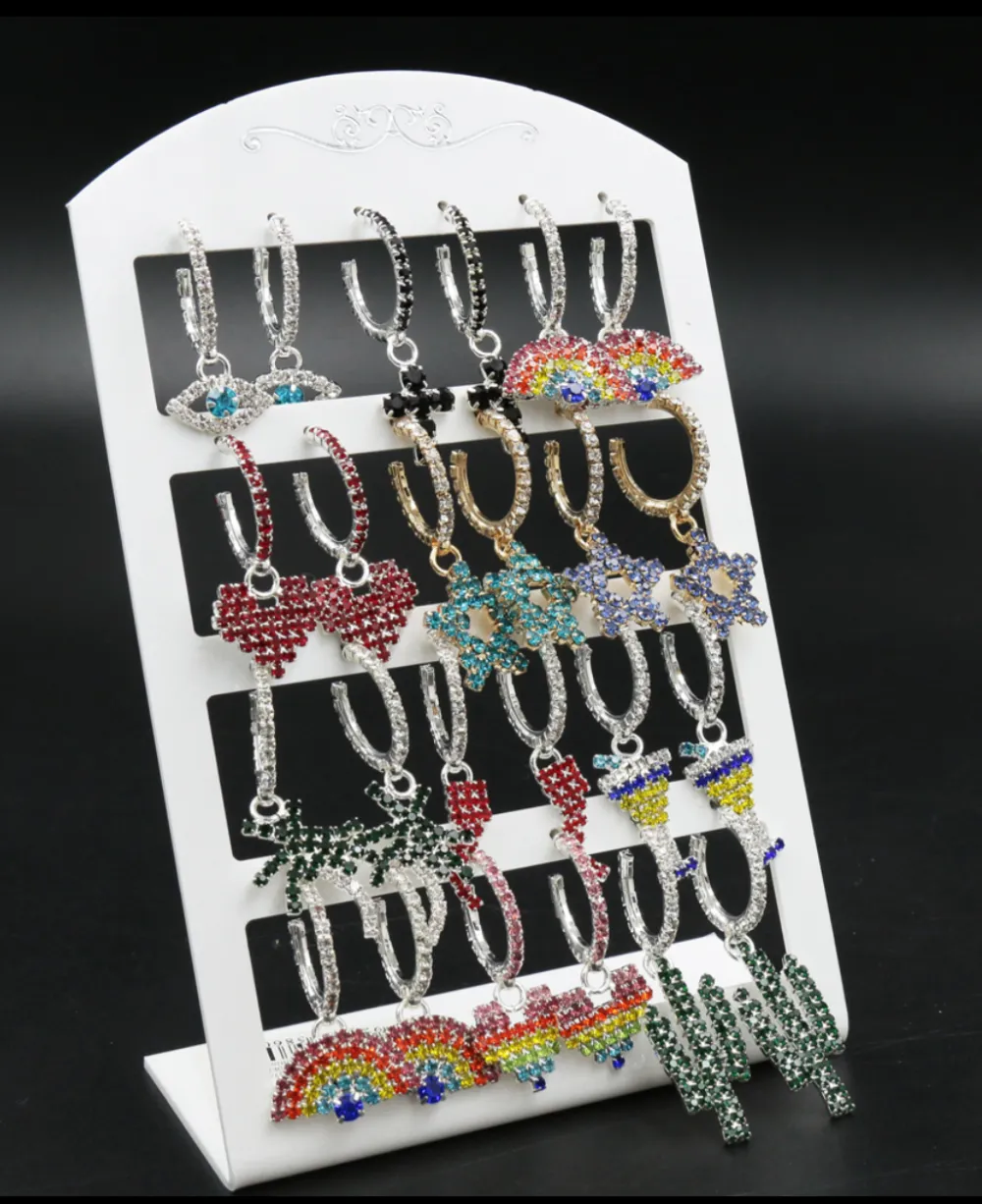 Orecchini a Cerchio con Pendenti (Conf. da 15 paia) - Misto2 - Orecchini con Pendenti (Conf. 12 Paia)