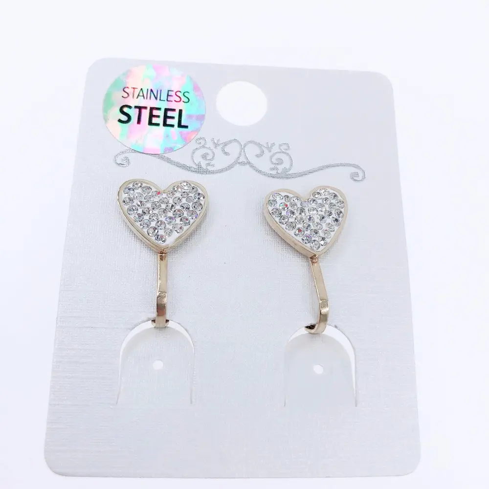 OAC-Cuore 5072-Orecchini a Clip in Acciaio - OAC-Cuore 5072-Orecchini a Clip in Acciaio