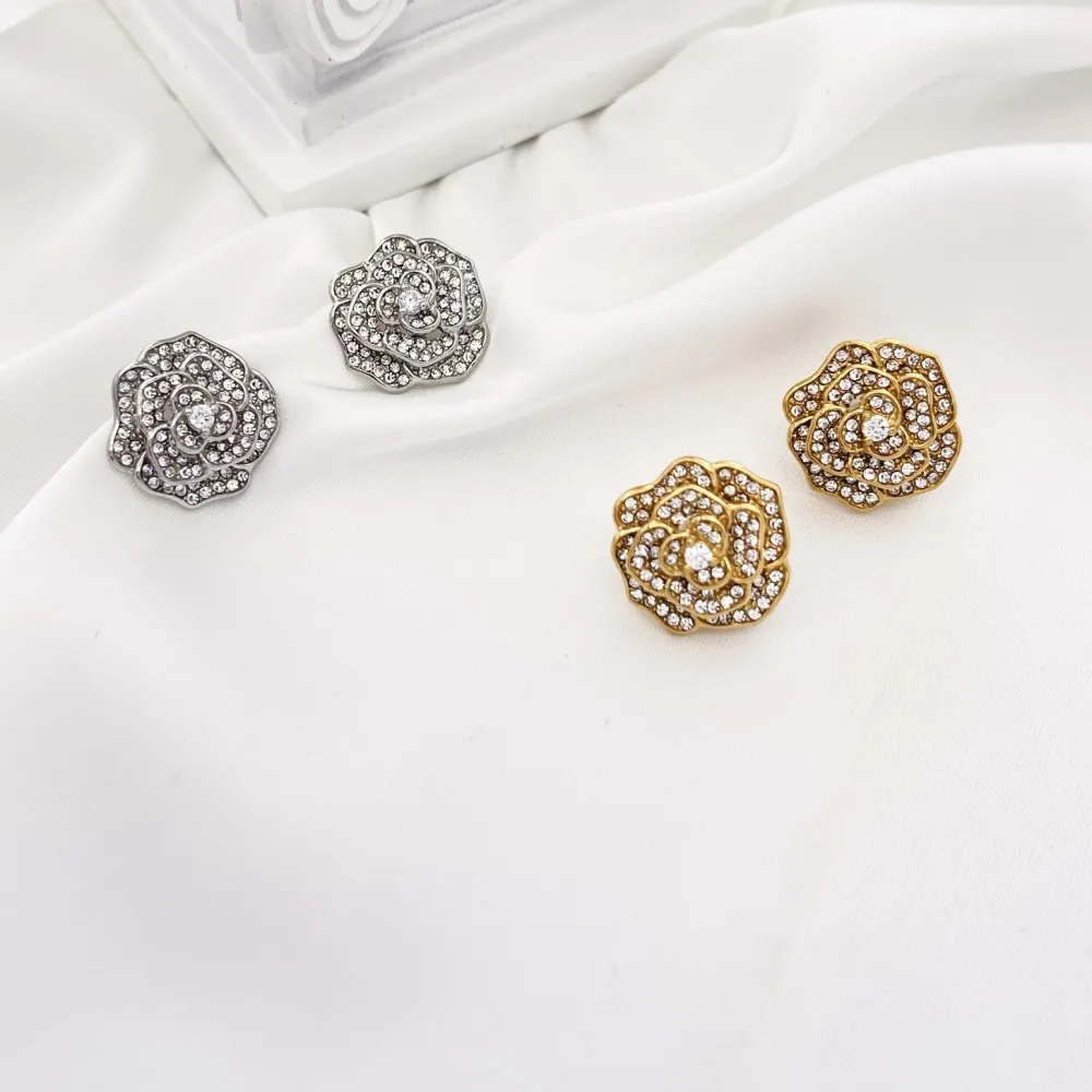 Fiore Rosa-Orecchini a Clip in Acciaio - OAK-103-AA2623E