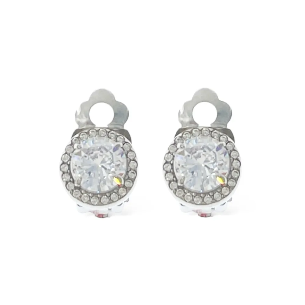 Tondo -Orecchini a Clip in Acciaio - OAK-103-AA5014E