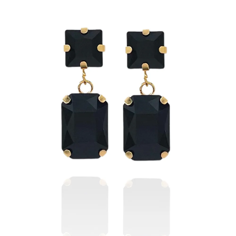 Doppio Pietra-Orecchiniin Acciaio Moda - OAM-176-462