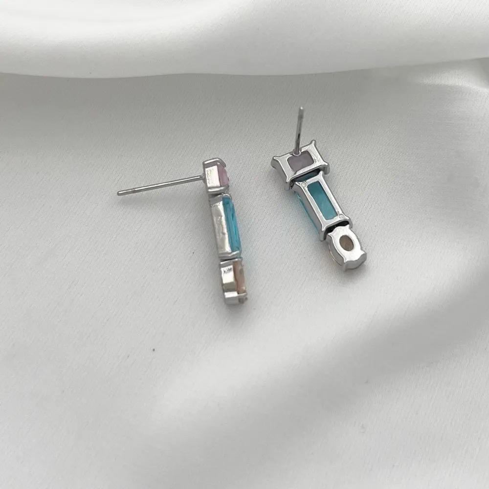 Punto Luce Rettangolare-Orecchini in Acciaio - OAP-103-AA1649E