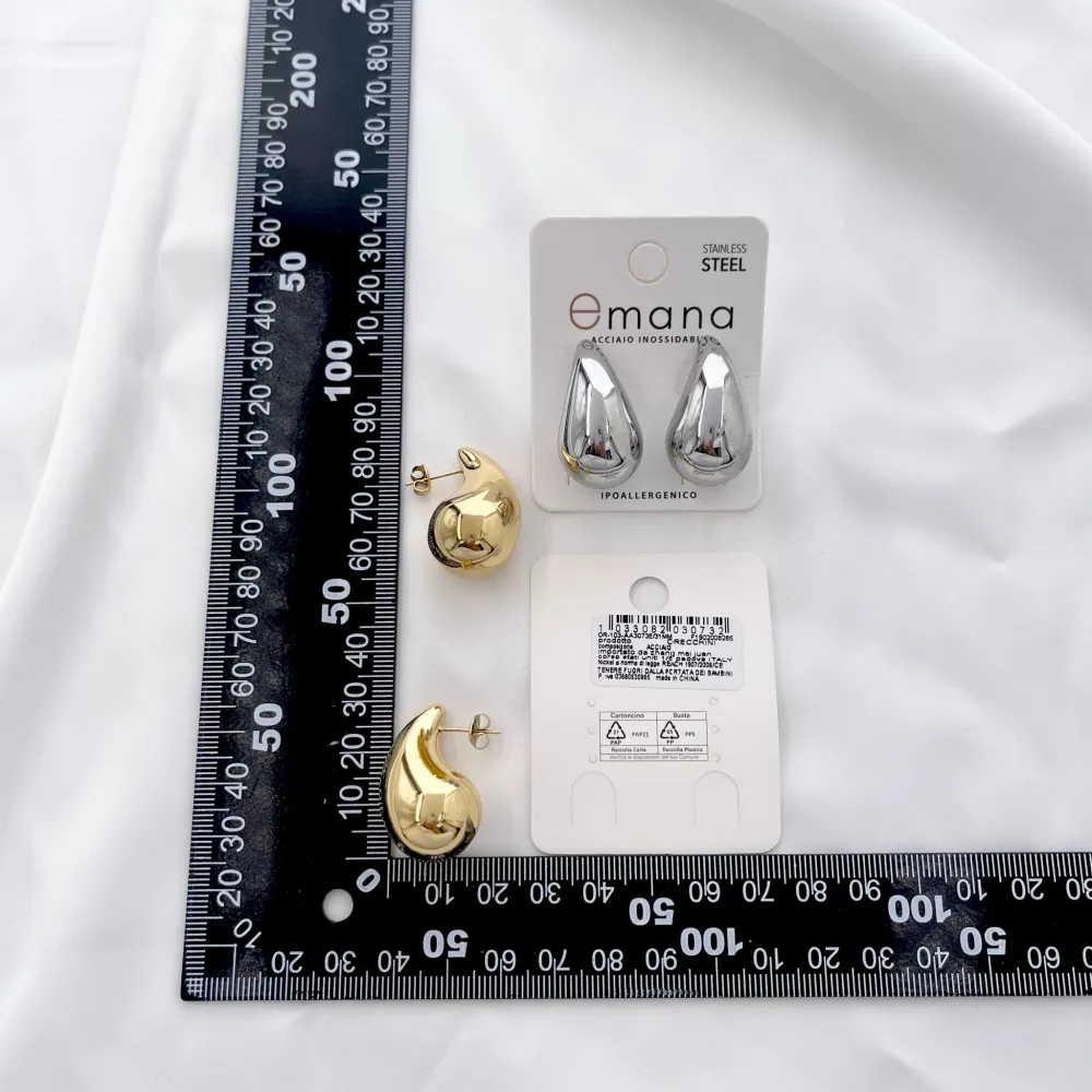 Goccia Media-Orecchini in Acciaio - OAP-103-AA3073E M 31mm