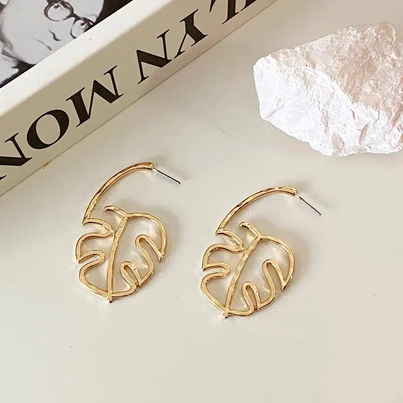 Foglia-Orecchini in Acciaio - OAP-103-AA3347E