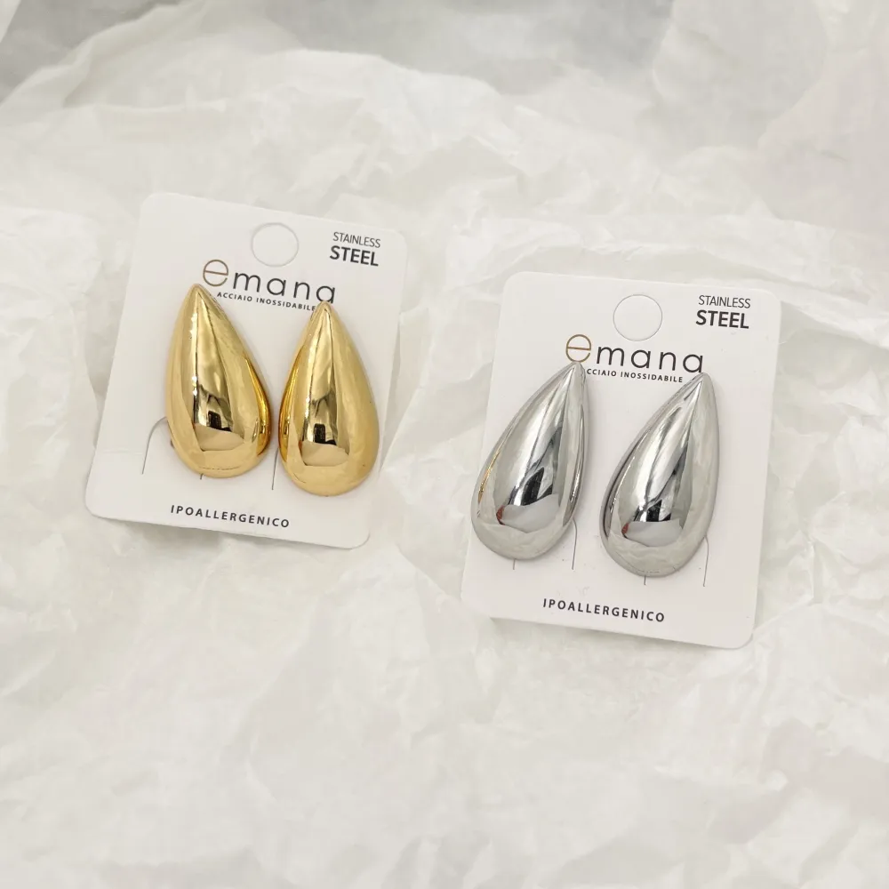 Goccia-Orecchini in Acciaio - OAP-103-AA4149E