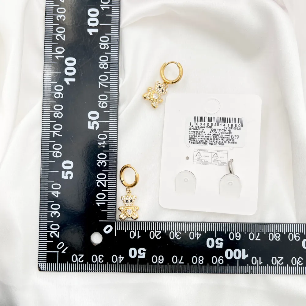 Orsetto-Orecchini in Acciaio - OAP-103-AA4186E