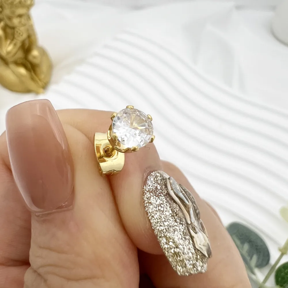 Punto Luce 5mm 6Griffe-36paia Orecchini a lobo in Acciaio - OAP-107-89-113 5mm