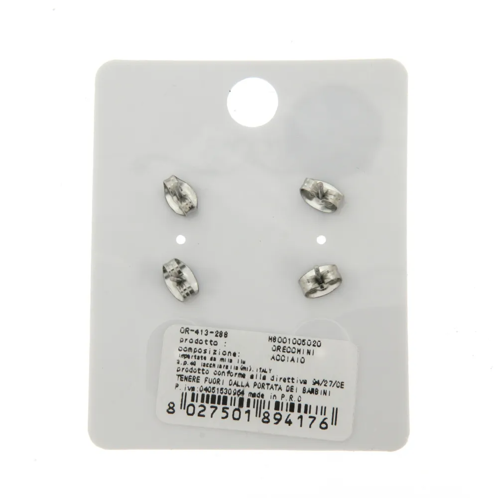 Quadrifoglio Lucky 3271 - Orecchini Bis a lobo in Acciaio - OAP3271-Quadrifoglio Lucky- Orecchini Bis a lobo in Acciaio