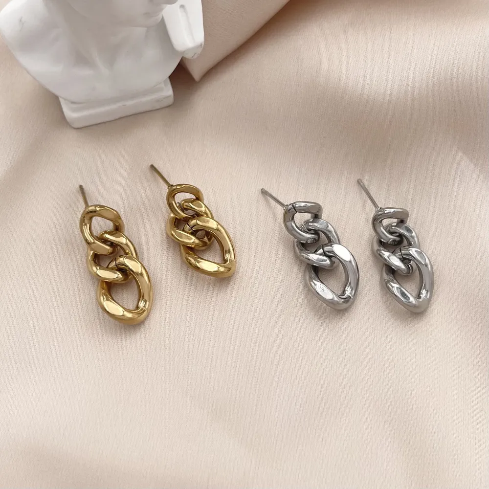 Catena in Acciaio-Orecchini in Acciaio - OAP-413-1026