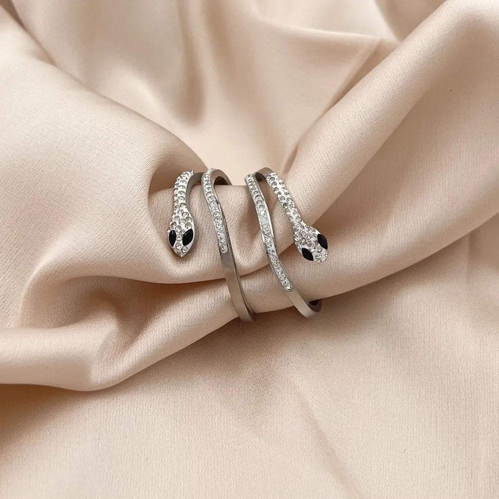 Serpente Cerchio-Orecchini in Acciaio - OAP-413-1042