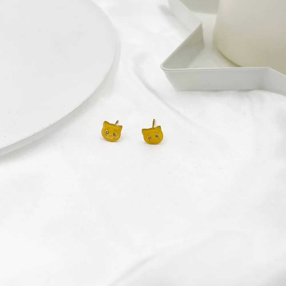 Gatto-Orecchini in Acciaio - OAP413-773