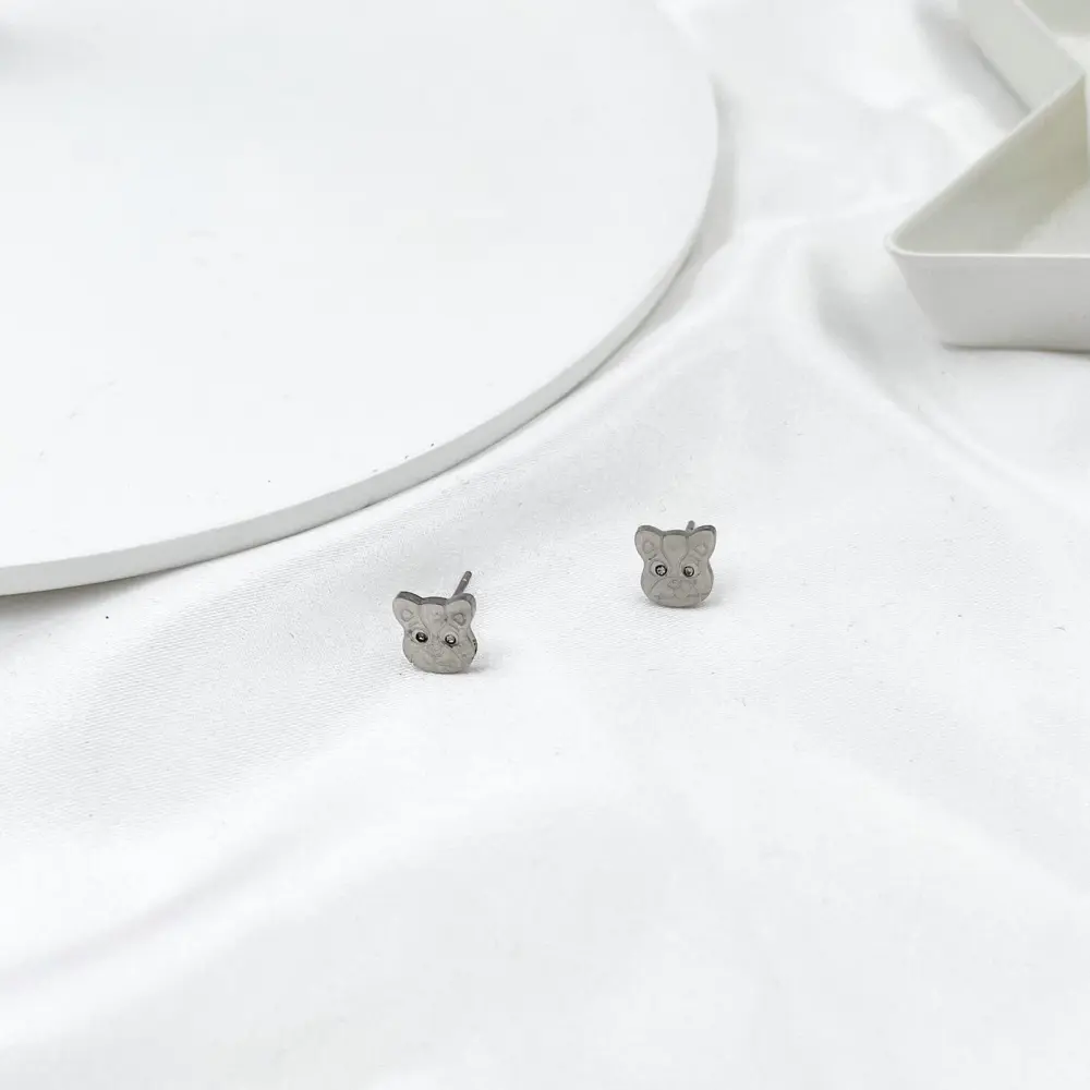 Cane-Orecchini in Acciaio - OAP413-774