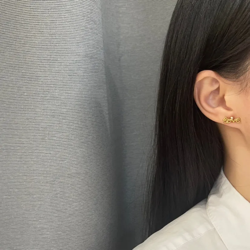 Love Cuore-Orecchini a Lobo in Acciaio - OAP413-795