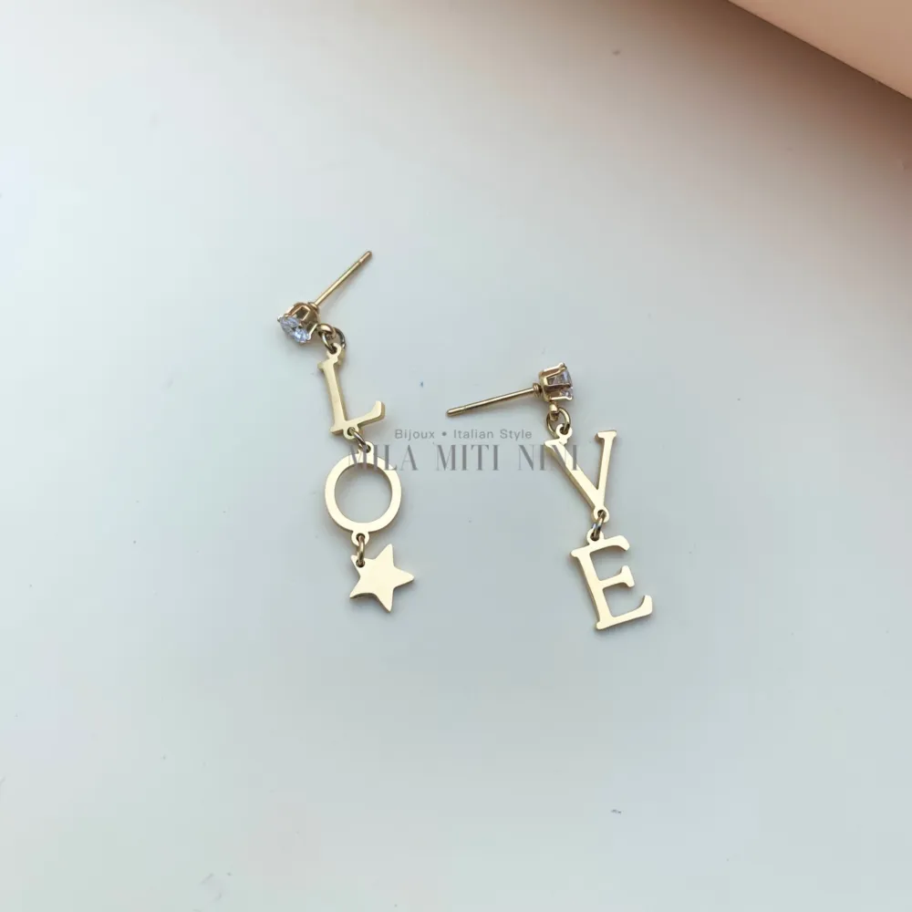 OAP413-811-Love- Orecchini in Acciaio - OAP413-811-Love- Orecchini in Acciaio