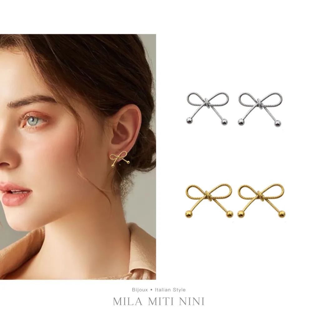 Fiocco-Orecchini in Acciaio - OAP413-862