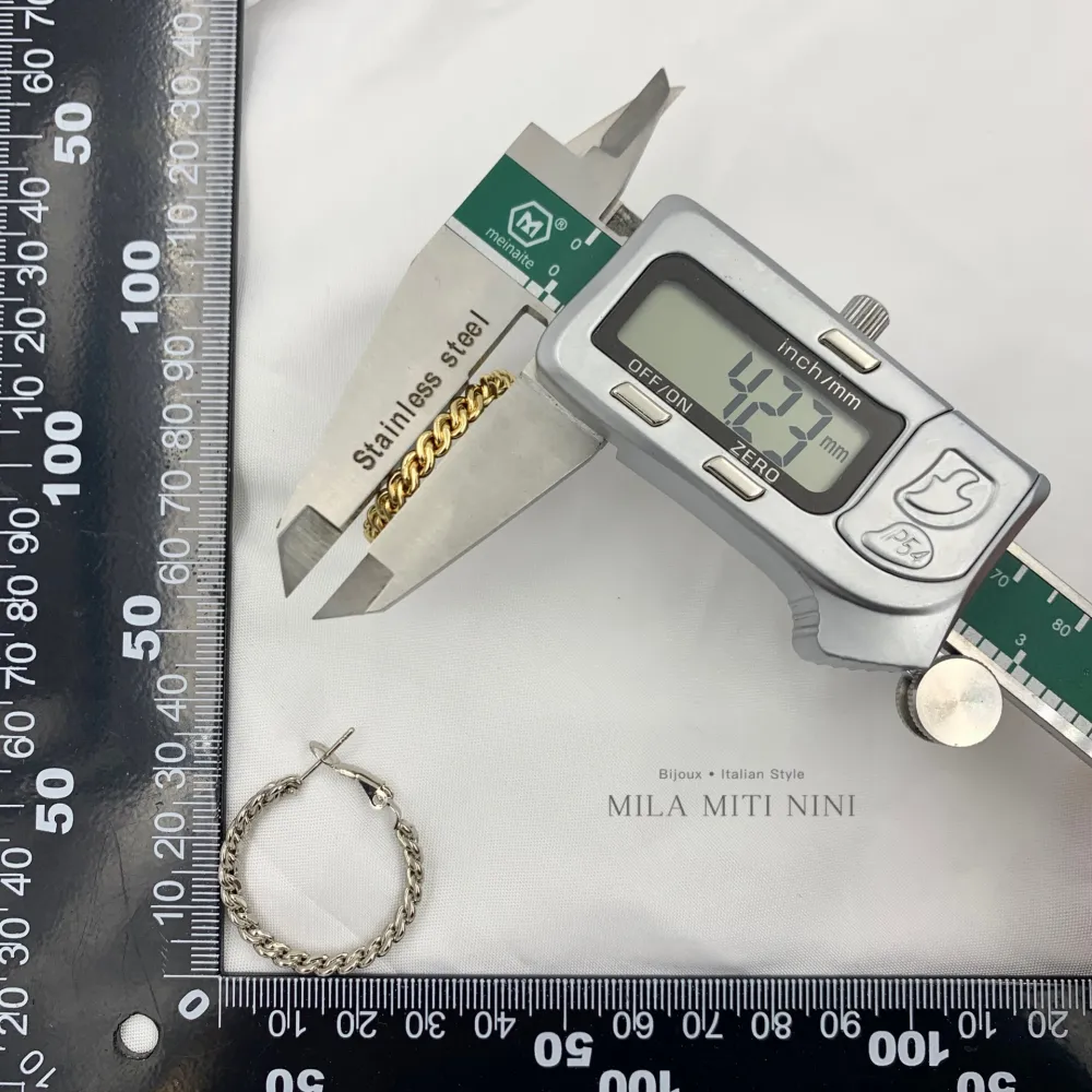 Groumette 30mm-Orecchini a Cerchio in Acciaio - OAP-445-030