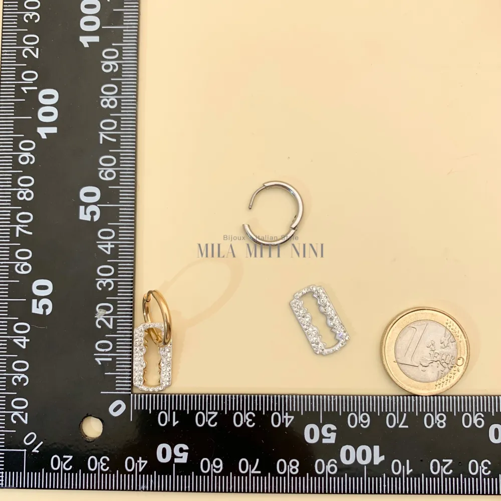 OAP450-385-Lamette- Orecchini in Acciaio - OAP450-385-Lamette- Orecchini in Acciaio