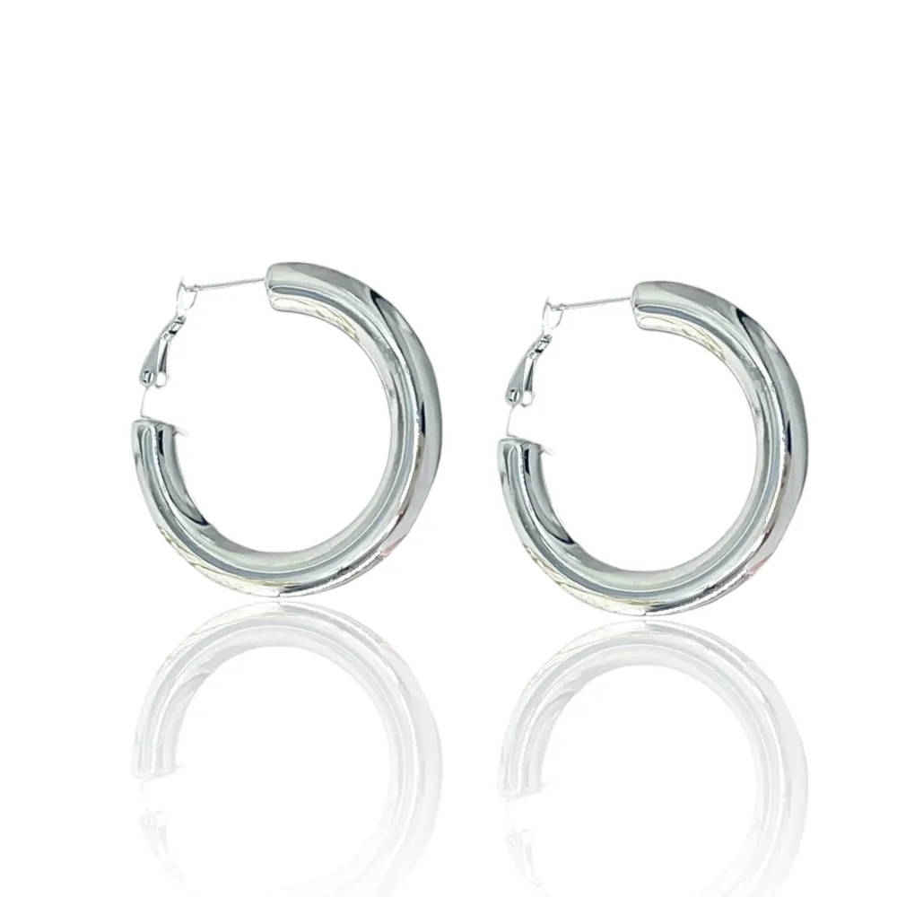 Cerchio Lavorato-Orecchini a Cerchio in Acciaio - OAP-450-658 8x40mm