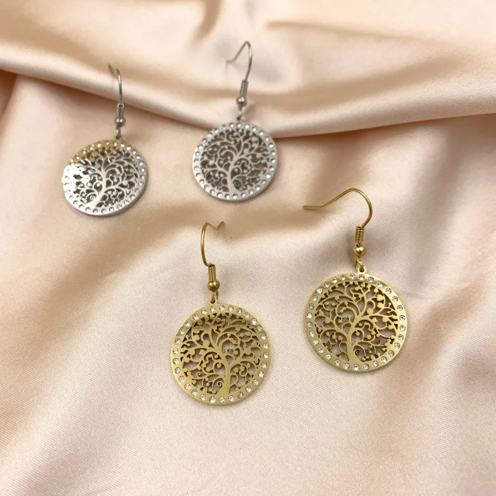 OAP6809-Albero della Vita- Orecchini in Acciaio - OAP6809-Albero della Vita- Orecchini in Acciaio