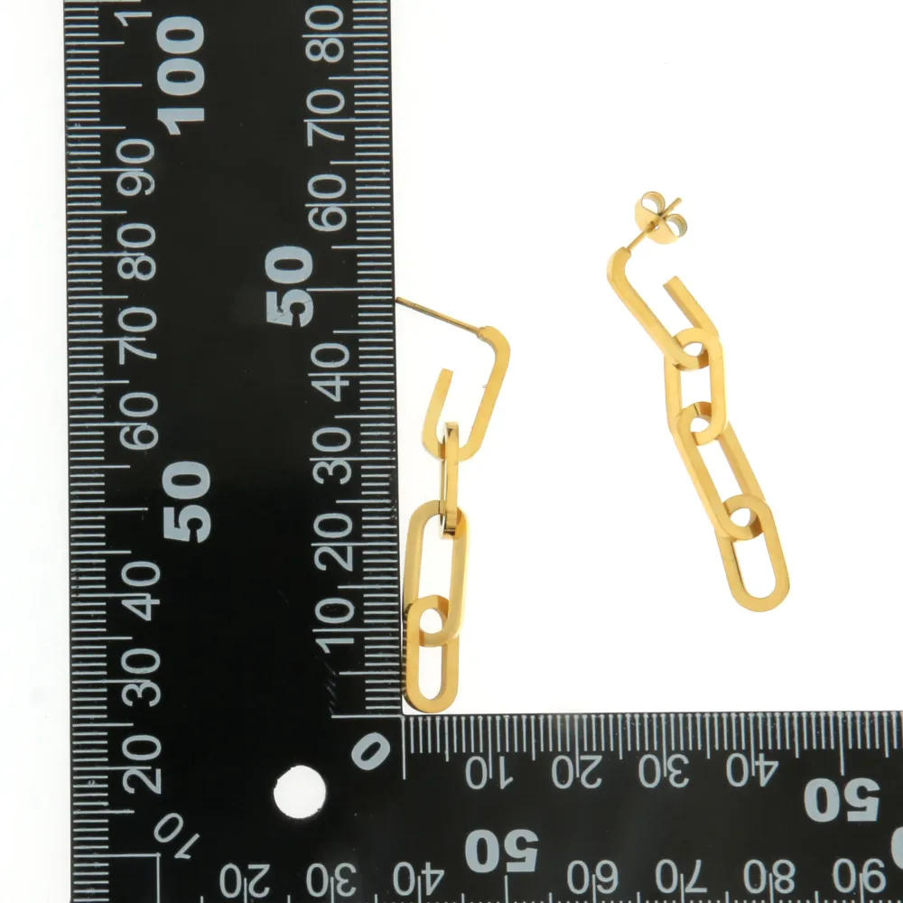 OAP7258-Catena- Orecchini in Acciaio - OAP7258-Catena- Orecchini in Acciaio