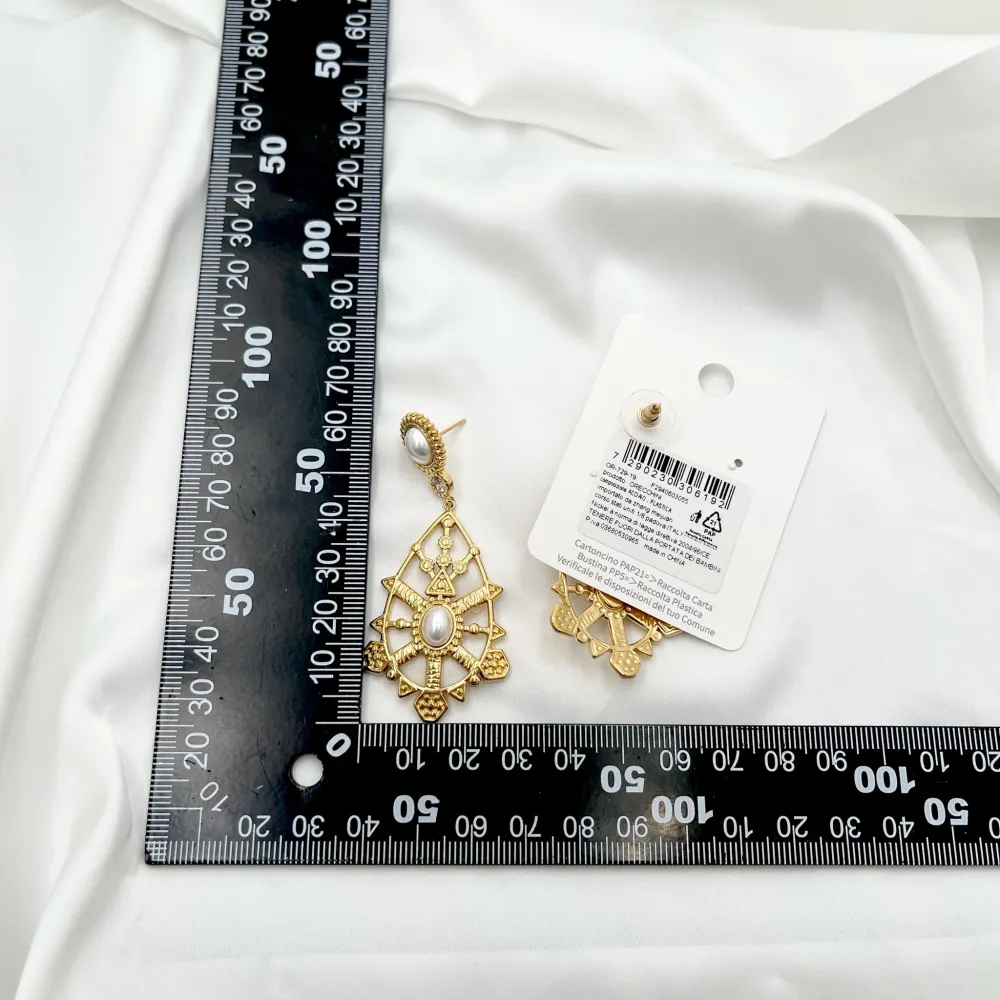 Ovale con Goccia-Orecchini in Acciaio - OAP-729-19