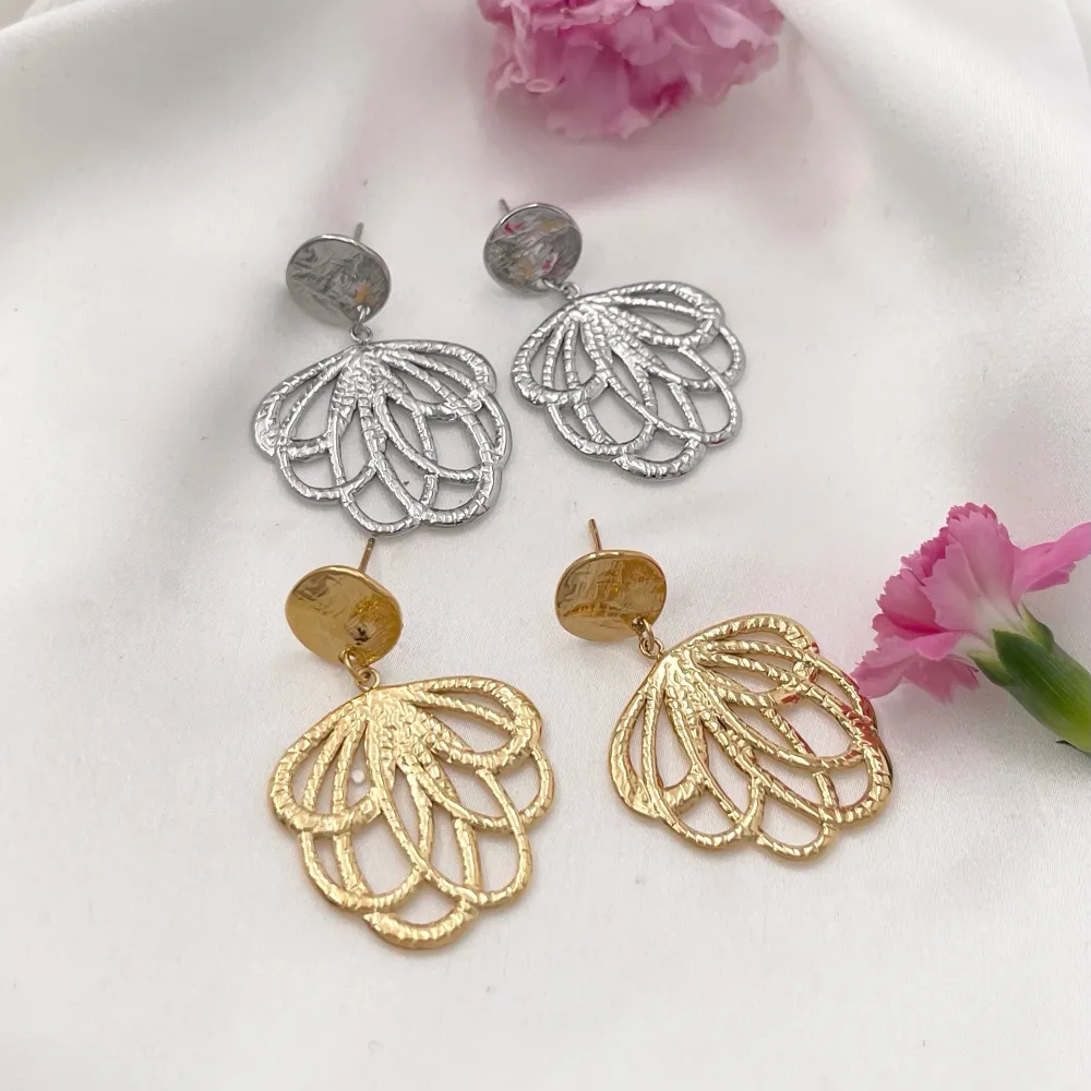 Rombo con Perla-Orecchini in Acciaio - OAP-729-25