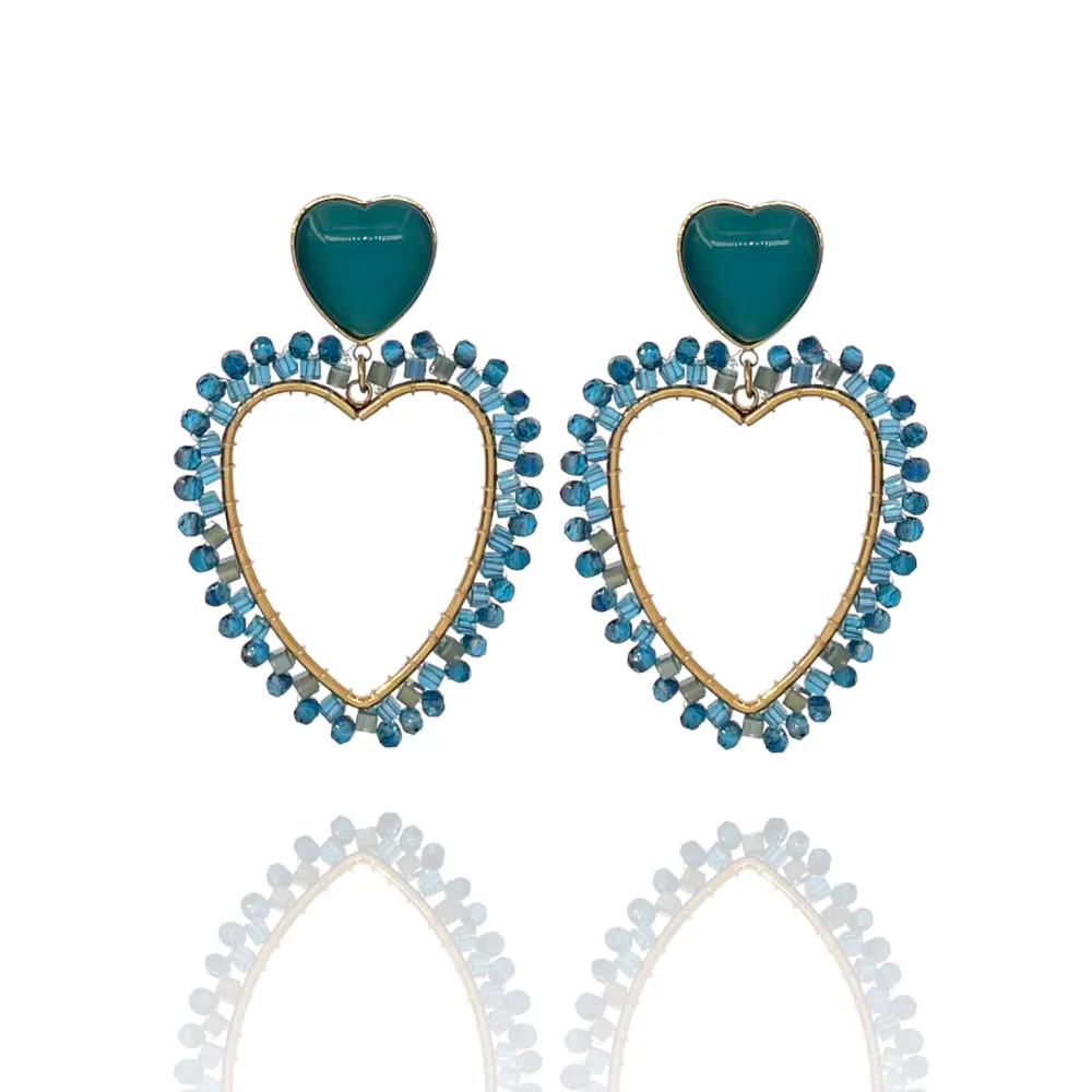 Cuore Vuoto-Orecchini in Acciaio - OAP-732-108