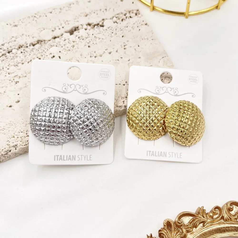 Bottone-Orecchini in Acciaio - OAP-732-267