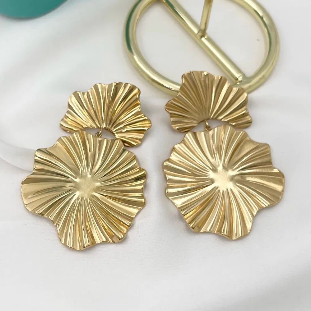 Foglia-Orecchini in Acciaio - OAP-732-47-257