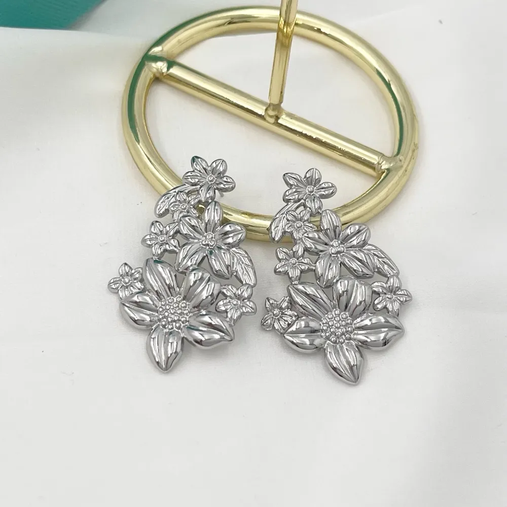 Fiore-Orecchini in Acciaio - OAP-732-52