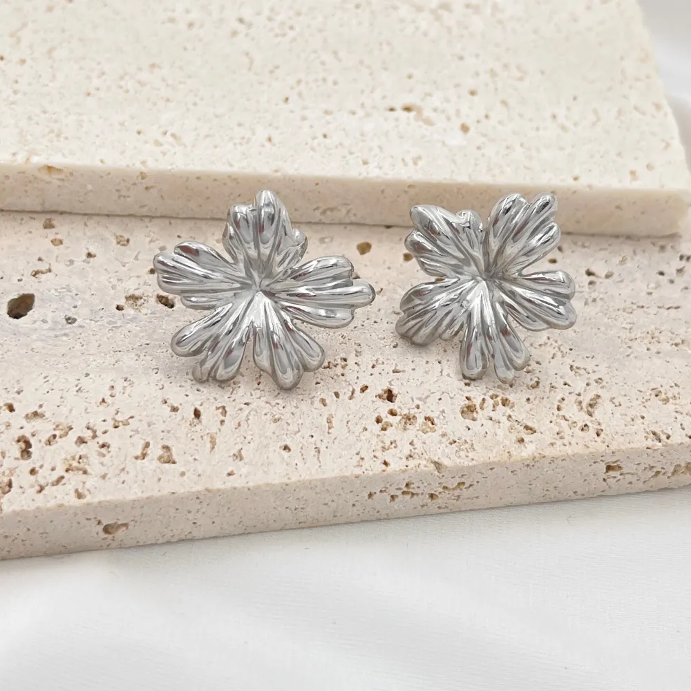 Fiore -Orecchini in Acciaio - OAP-754-03