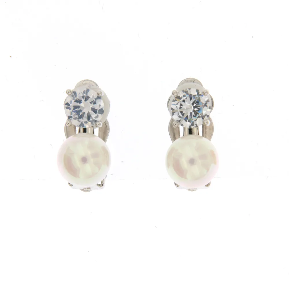 P.luce Perla 8 mm 3001 - Orecchini a Clip - OMC-TEH0538 8mm