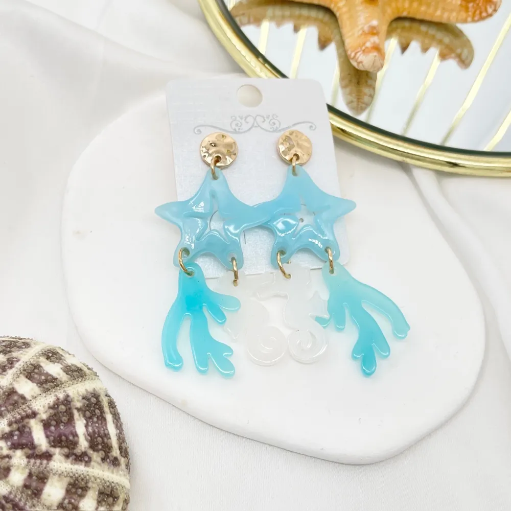 Stella Marina Conchiglia-Orecchini Moda - OMM-15549