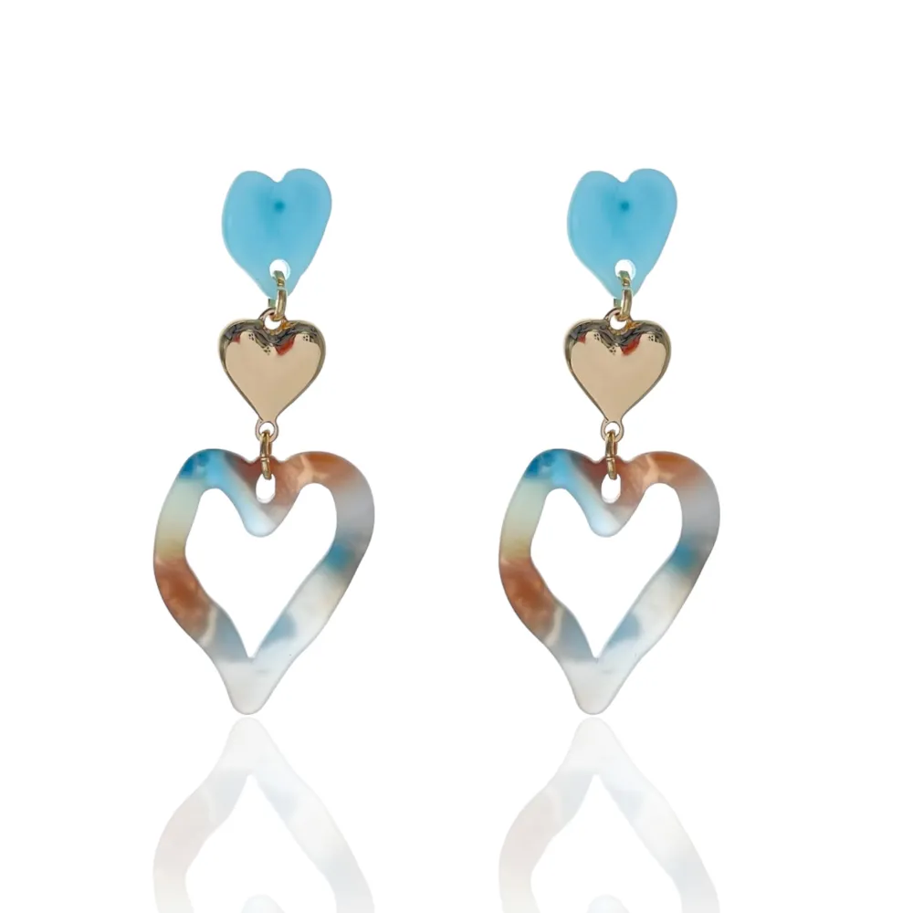 Cuore Vuoto-Orecchini in Resina Moda - OMM-15765 S