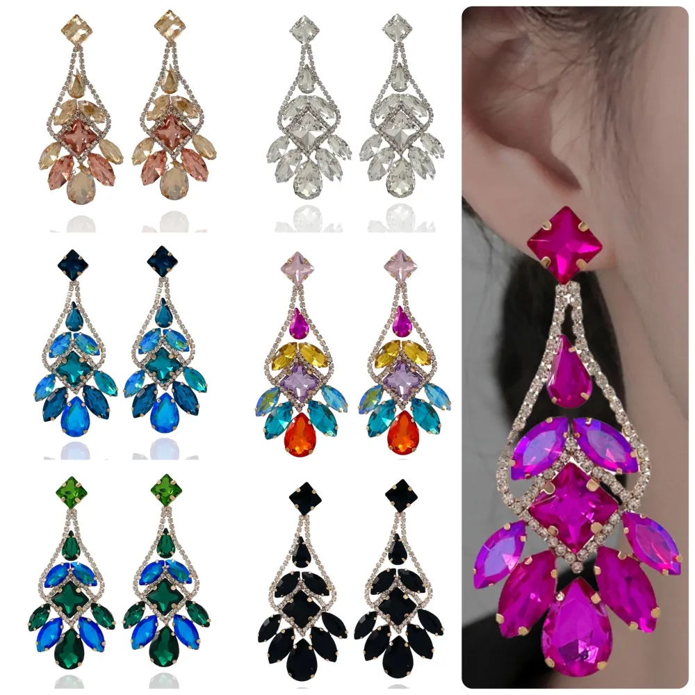 Chantelier-Orecchini Moda Vetro - OMM-159-21304-1