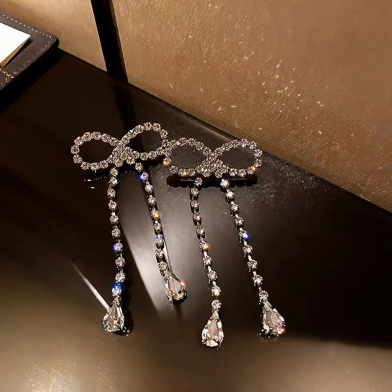 Fiocco con Strass-Orecchini in Rame - OMM-159-23991