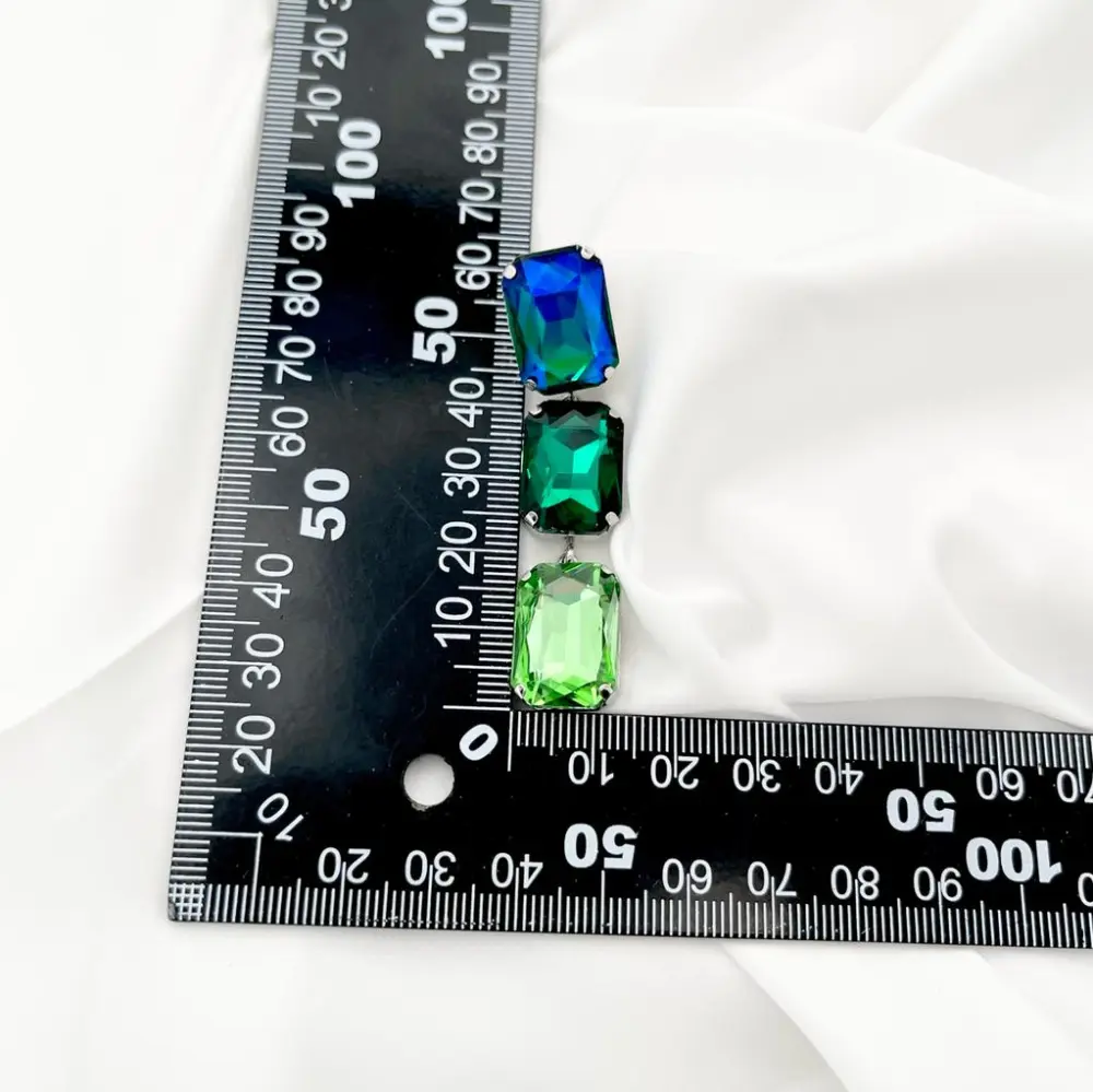 Rettangolare Pendente-Orecchini Moda - OMM-321-2812