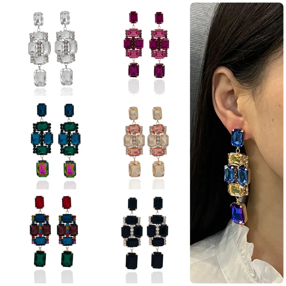 Fantasia -Orecchini Moda con Pietre Colorqte - OMM-381-207