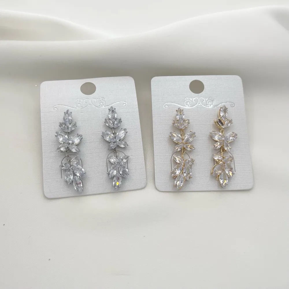 Fiore Pendente-Orecchini con Zirconia - OMZ-416-L17