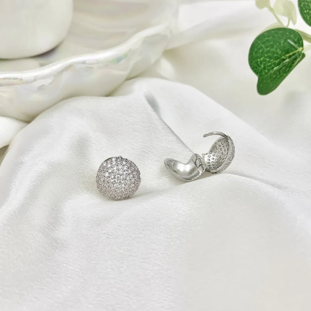 Tondo con Zirconia-Orecchini con Zirconia - OMZ-520-L54