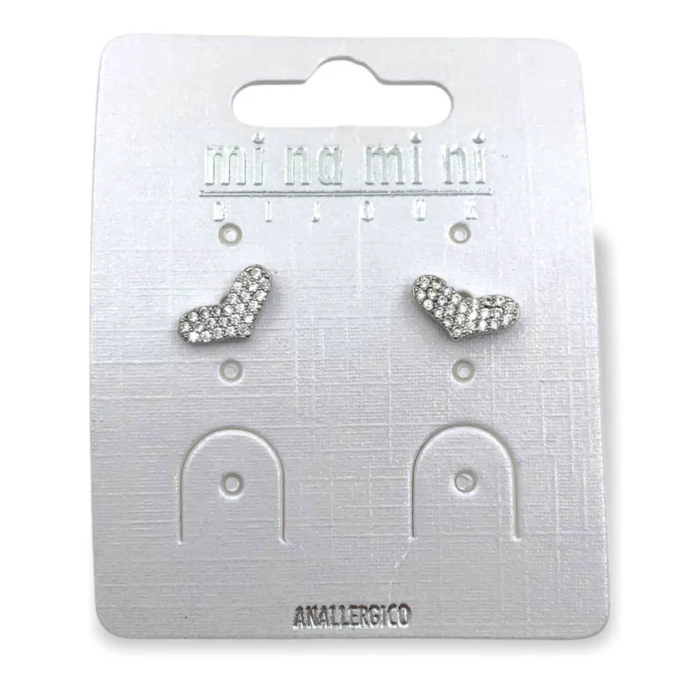 OMZ6082-Cuore Piccolo- Orecchini a Lobo - OMZ6082-Cuore Piccolo- Orecchini a Lobo