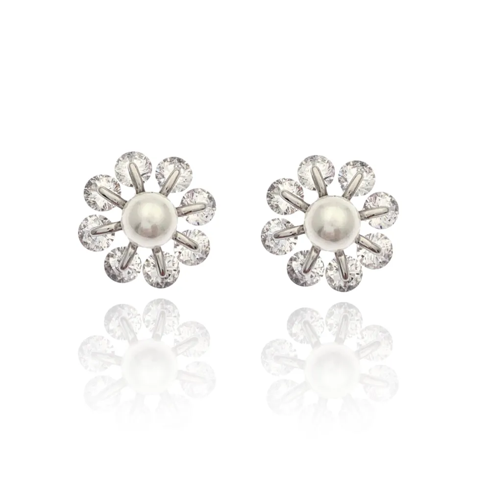 Fiore Perla-Orecchini con Zirconia - OMZ-XP1322
