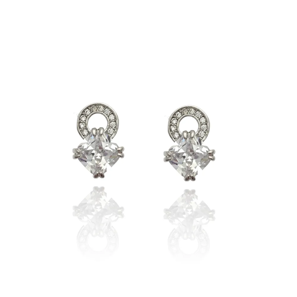 Quadrato-Orecchini con Zirconia - OMZ-XP5457