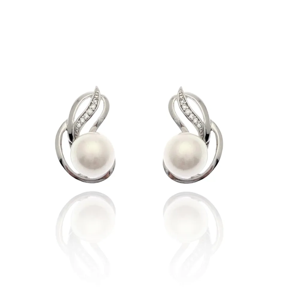 Perla Pendente-Orecchini con Zirconia - OMZ-XP7279b