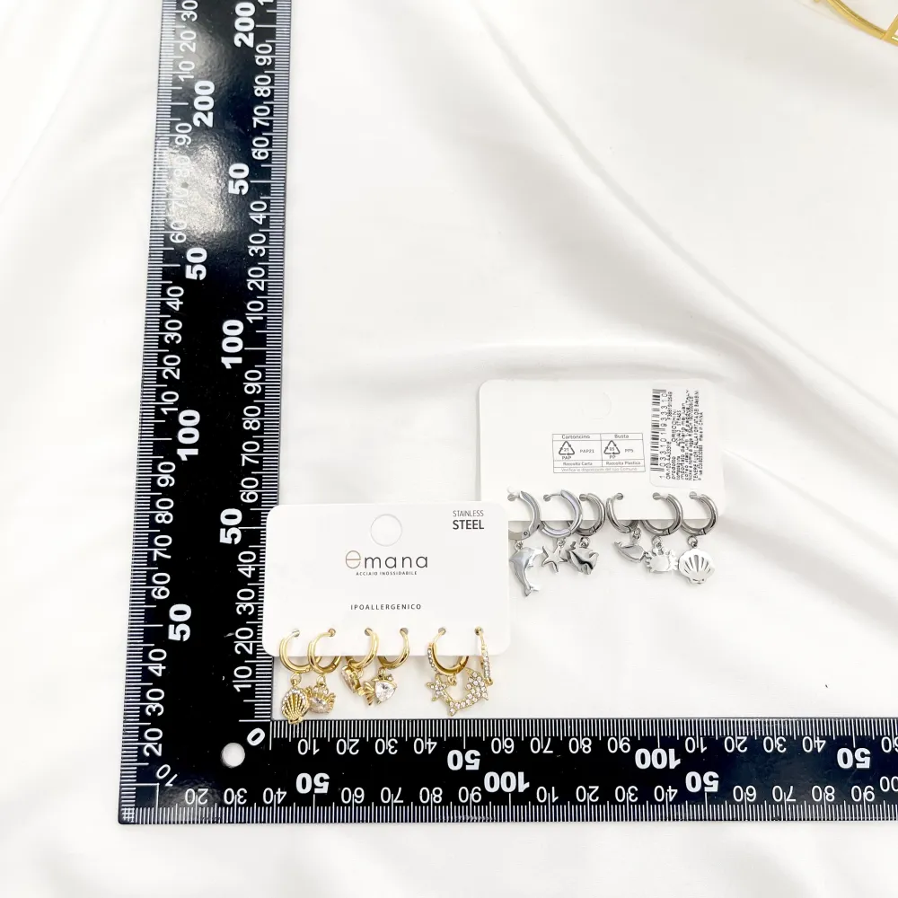 Mare-Set 6pz Orecchini in Acciaio - OPA-103-A3331E