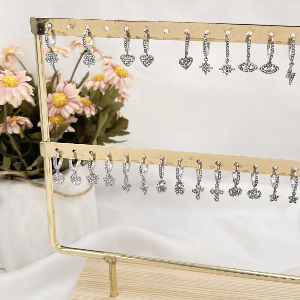 Mix Soggetti Pendenti-36paia orecchini in Acciaio - OPA-103-AA3273-3294E