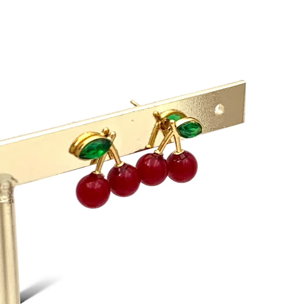 Ciliegia-12Paia Orecchini in Acciaio - OPA-103-AA4531E