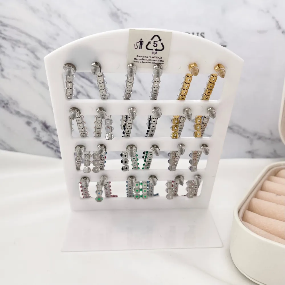 Tennis Ovale-Orecchini in Acciaio - OPA-450-1070